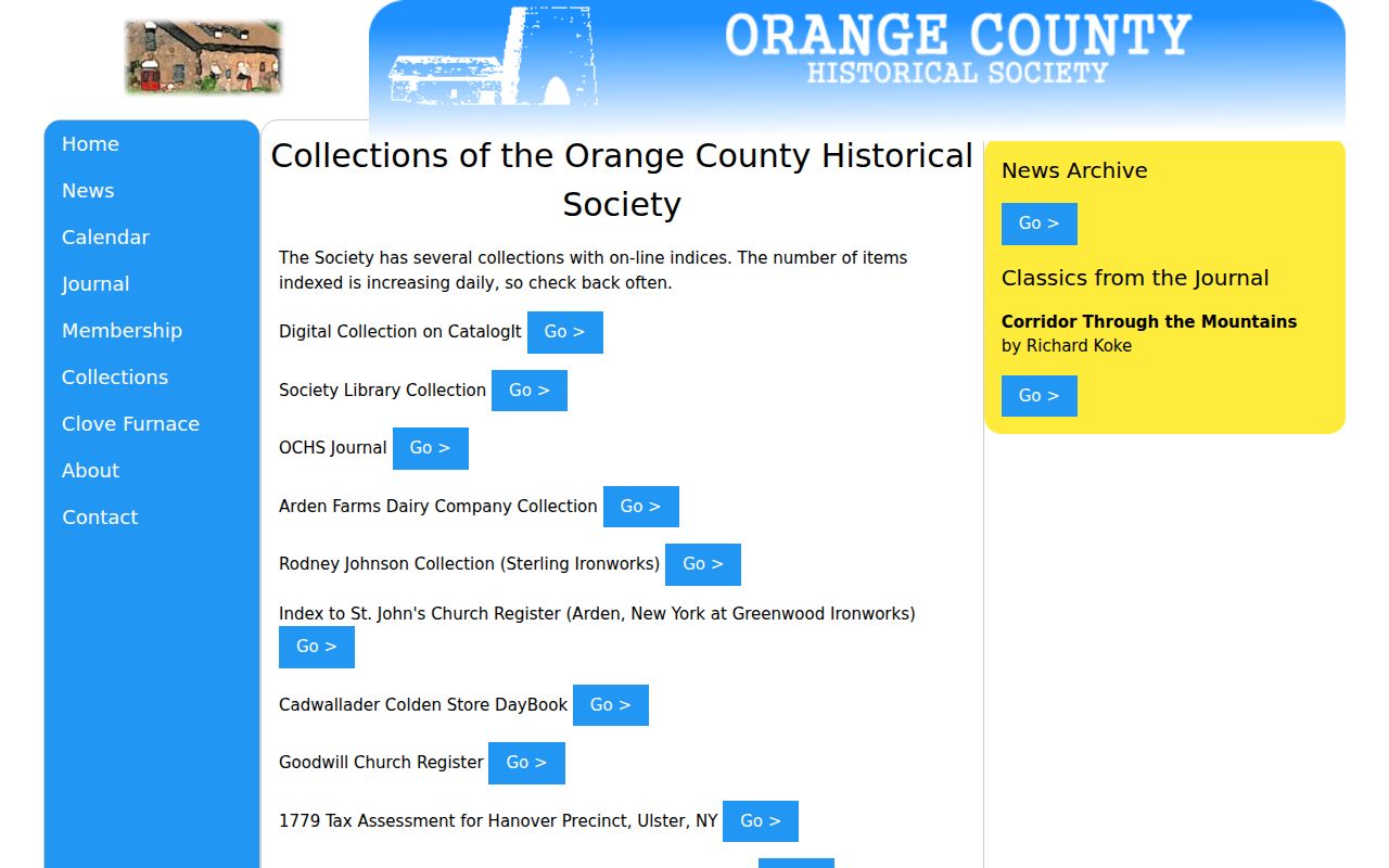 Middletown city directory research at Orange County Historical Society collections